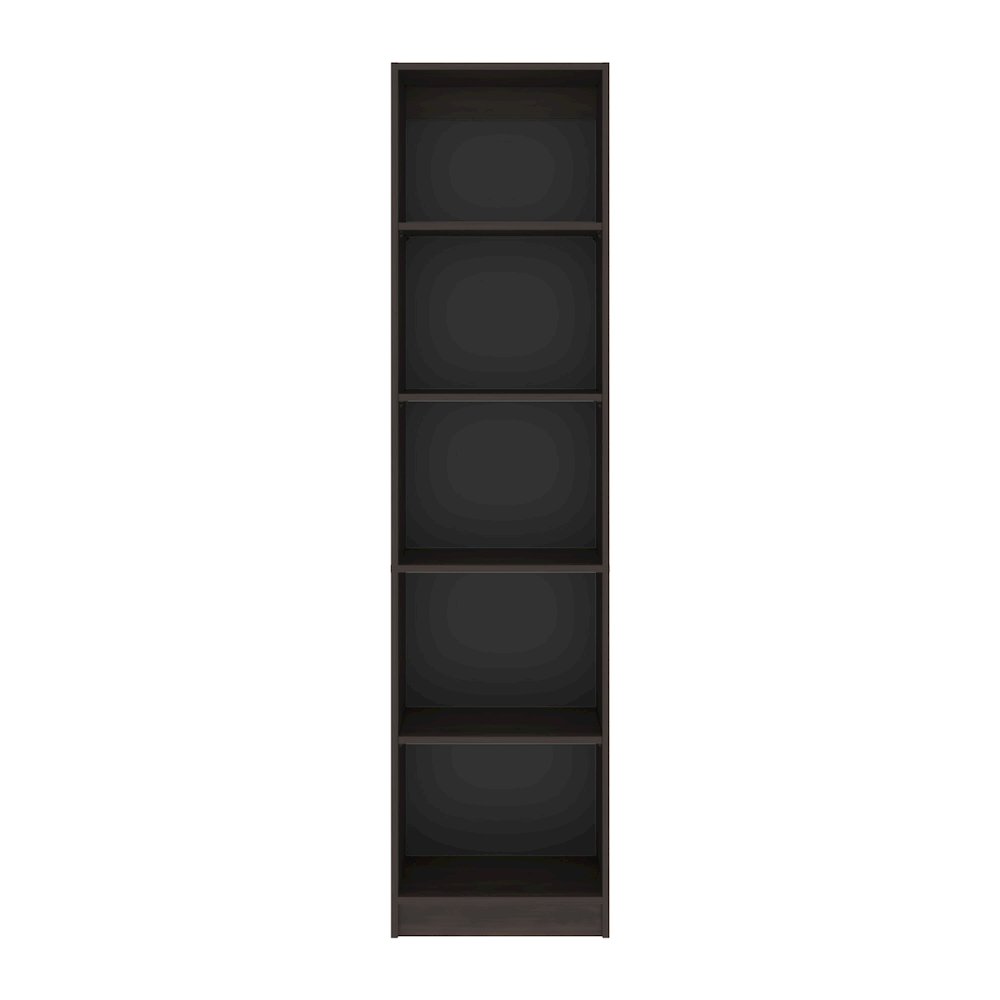 Beaver Balley Bookcase with Open Storage and 5 Shelves, Stained Walnut. Picture 1