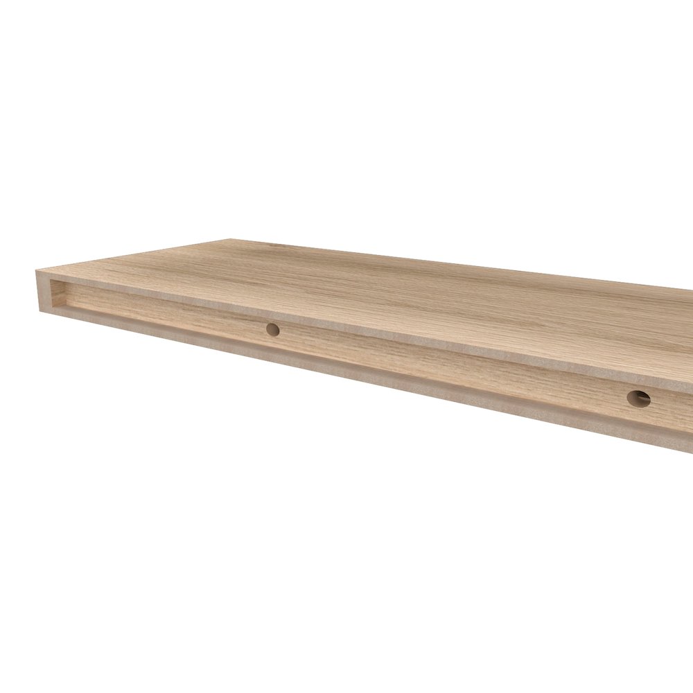 Iva Floating Shelf in Melamine x2,light Pine. Picture 5