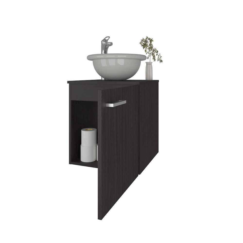 Pirtleville  Bathroom Vanity with Integrated Sink and Faucet, Wengue. Picture 8