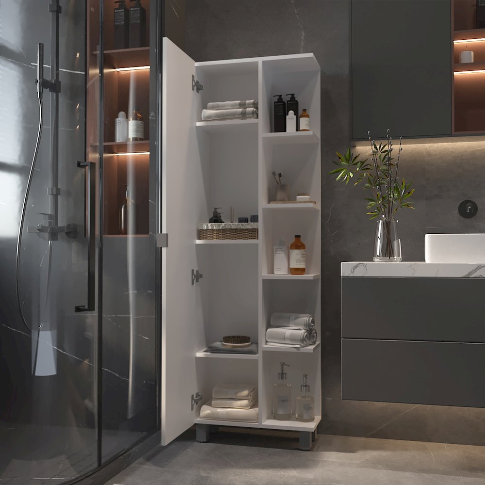 Los Angeles Linen Cabinet with mirror. Picture 7