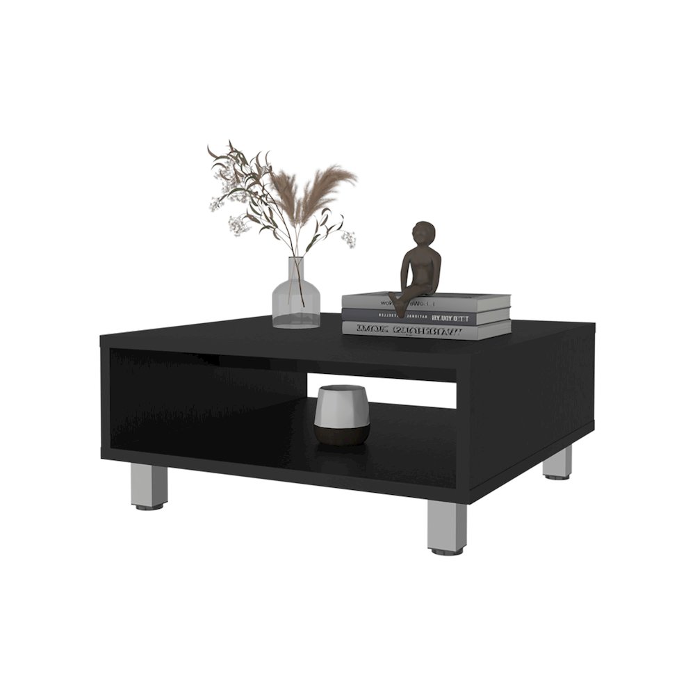 Avondale Coffee Table in Melamine with Open Storage, Wenge. Picture 3