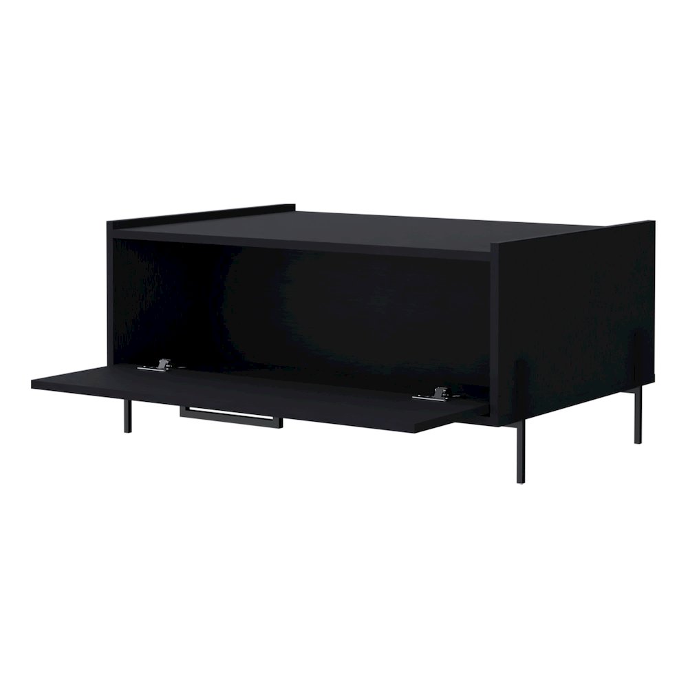 Glendale Coffee Table with Flip-Down Door in Melamine, Wenge. Picture 5