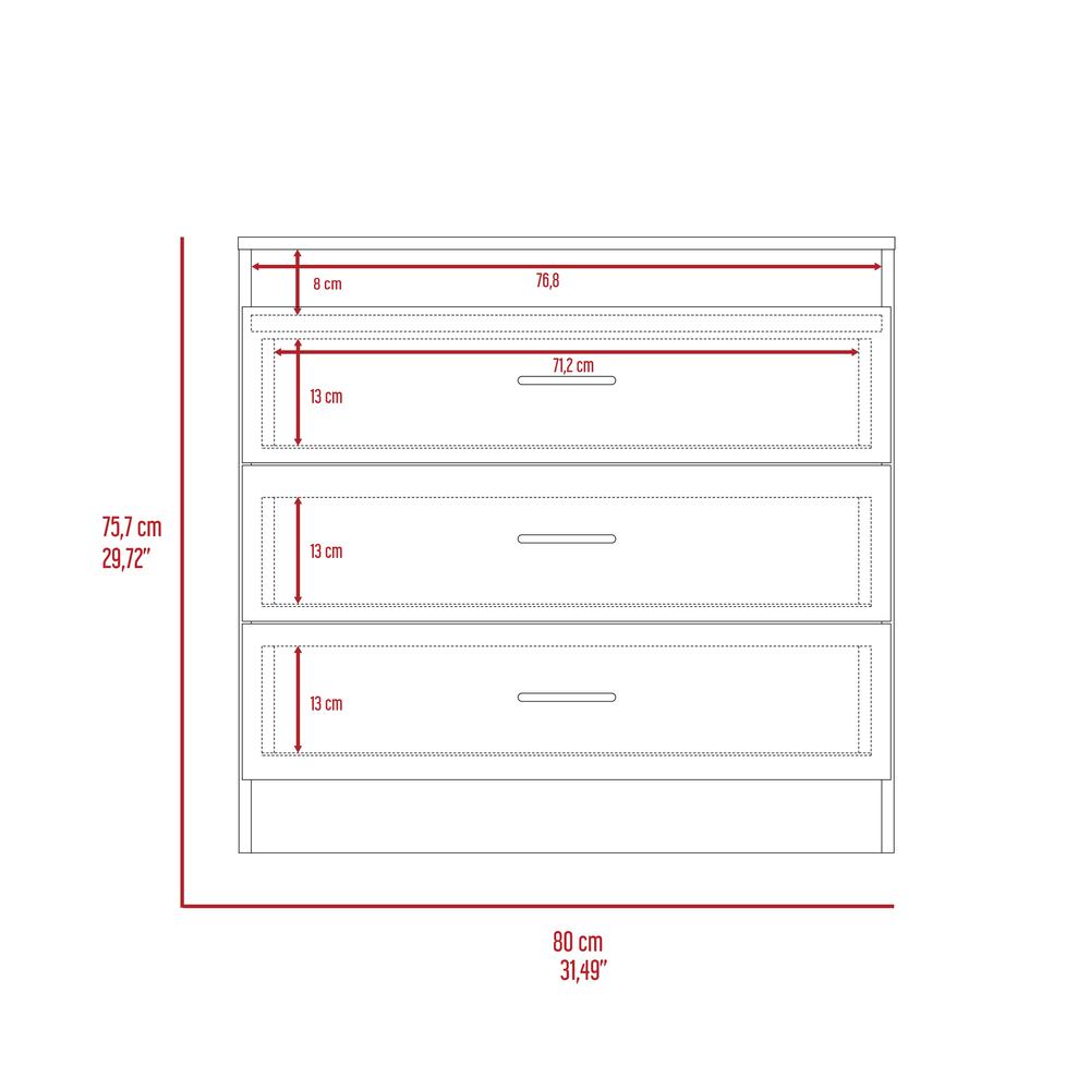 Cambridge Three-Drawers Dresser. Picture 6