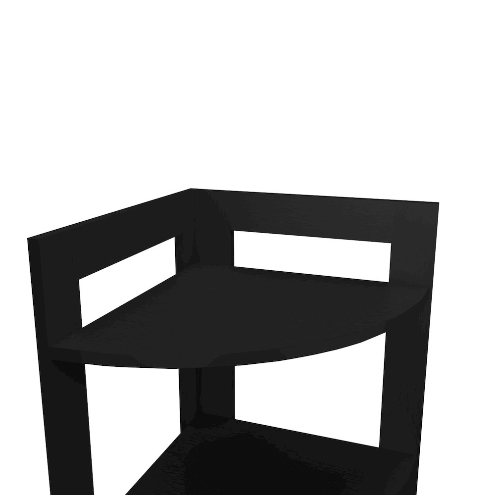 Gisela Corner Shelf With Three Shelves, Wenge. Picture 4