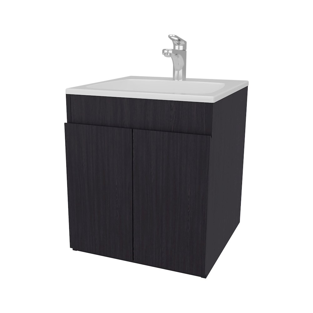 Shoshoni Bathroom Vanity with two Doors, Wengue. Picture 5