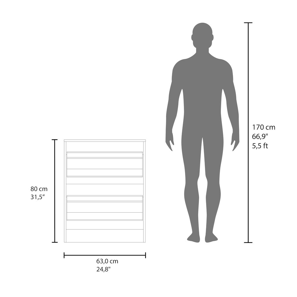 Ozzy Shoe Cabinet, 2 Tilt-Out Doors, Slim Design, Internal Supports, Wenge. Picture 6