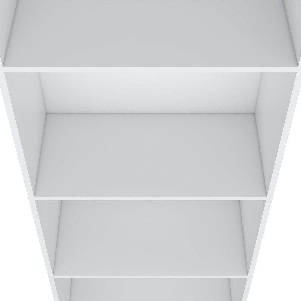 Sutton Bookcase with Tier Storage Shelves, White. Picture 6
