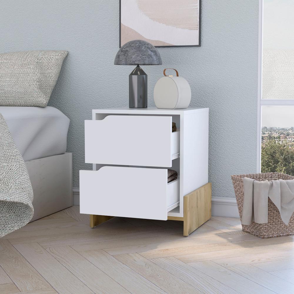 Lovell Nightstand with Sturdy Base and 2-Drawers. Picture 3