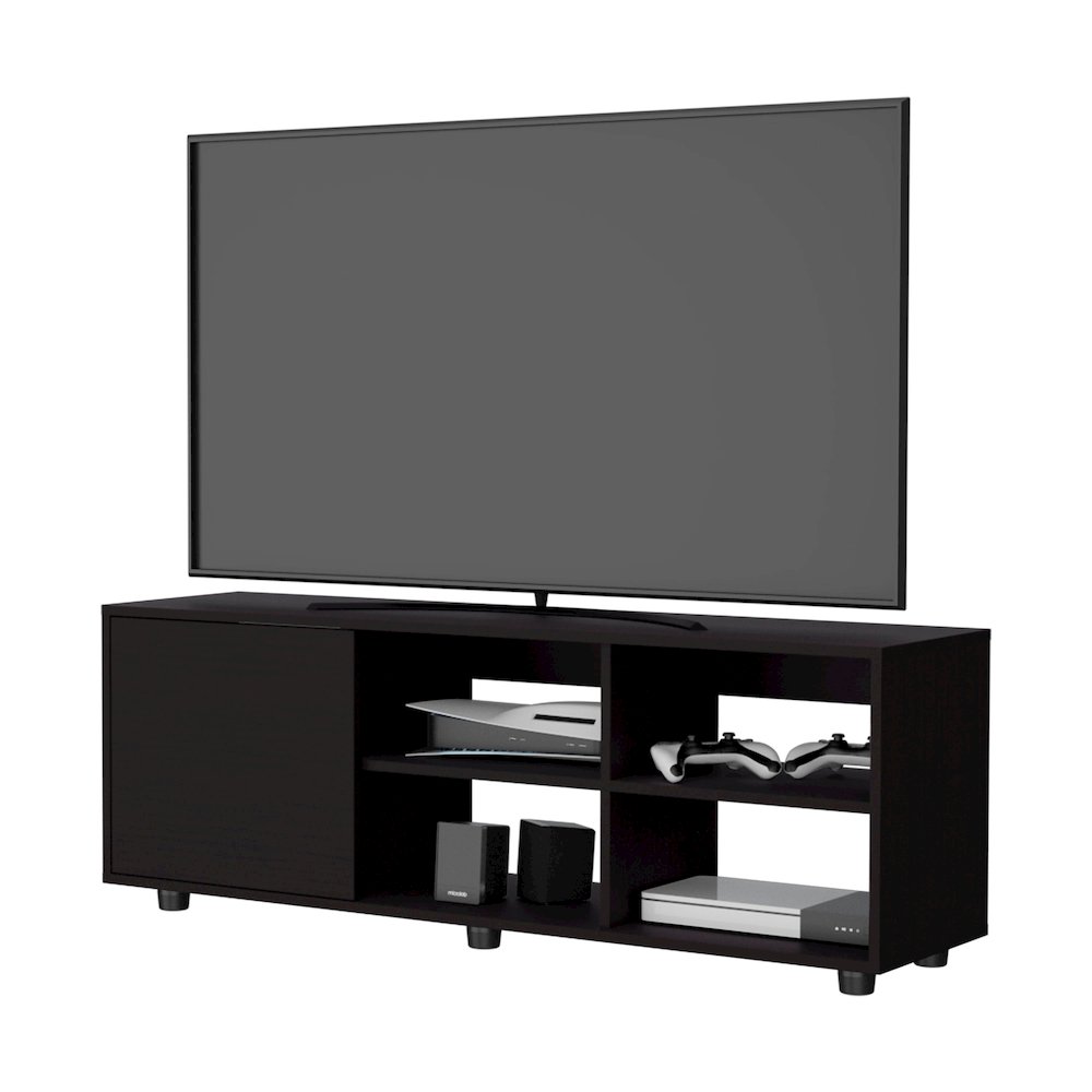 Parker TV Stand with a Door and Open Storage,Wengue. Picture 8