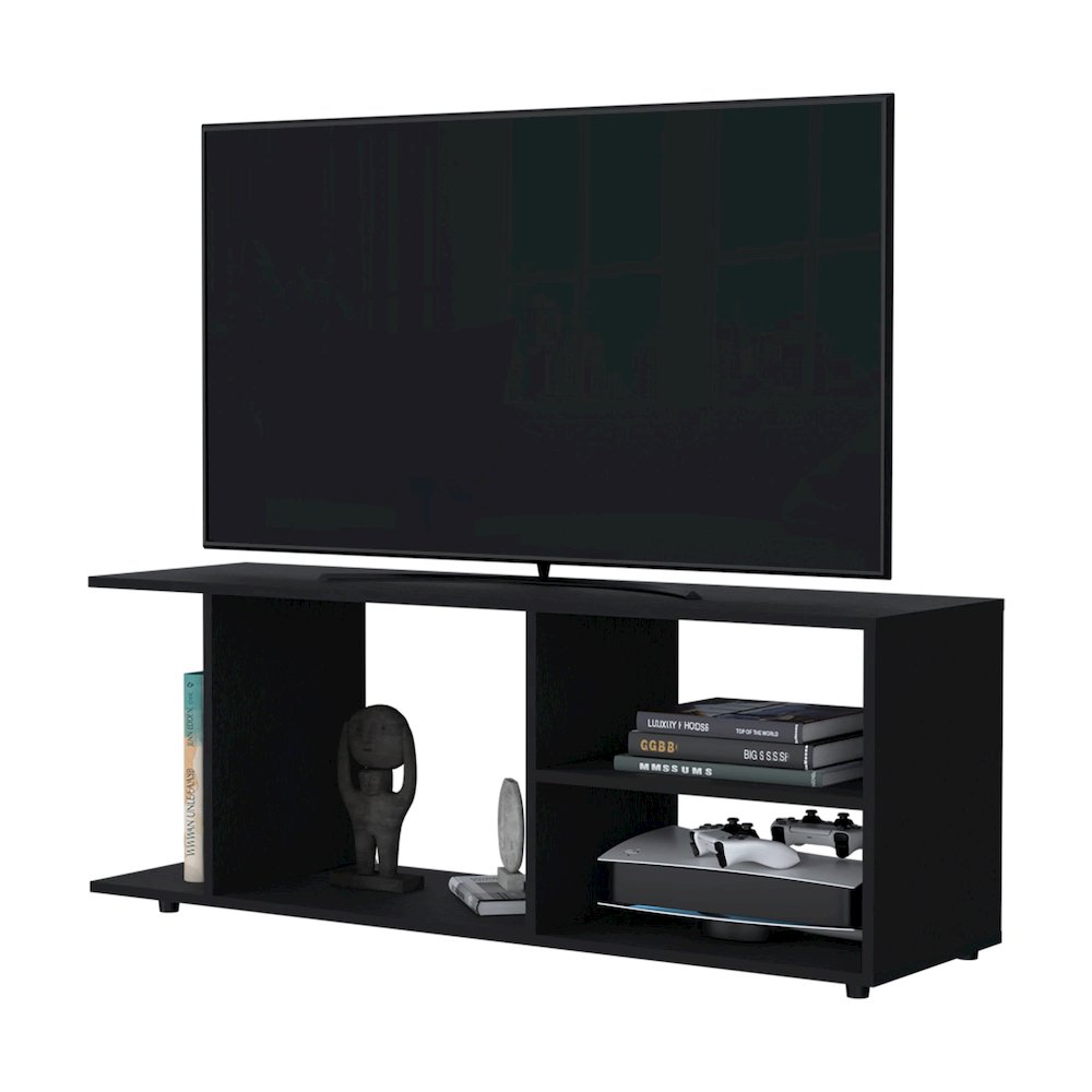 Tubac TV Rack in Melamine With Open Storage, Wenge. Picture 3