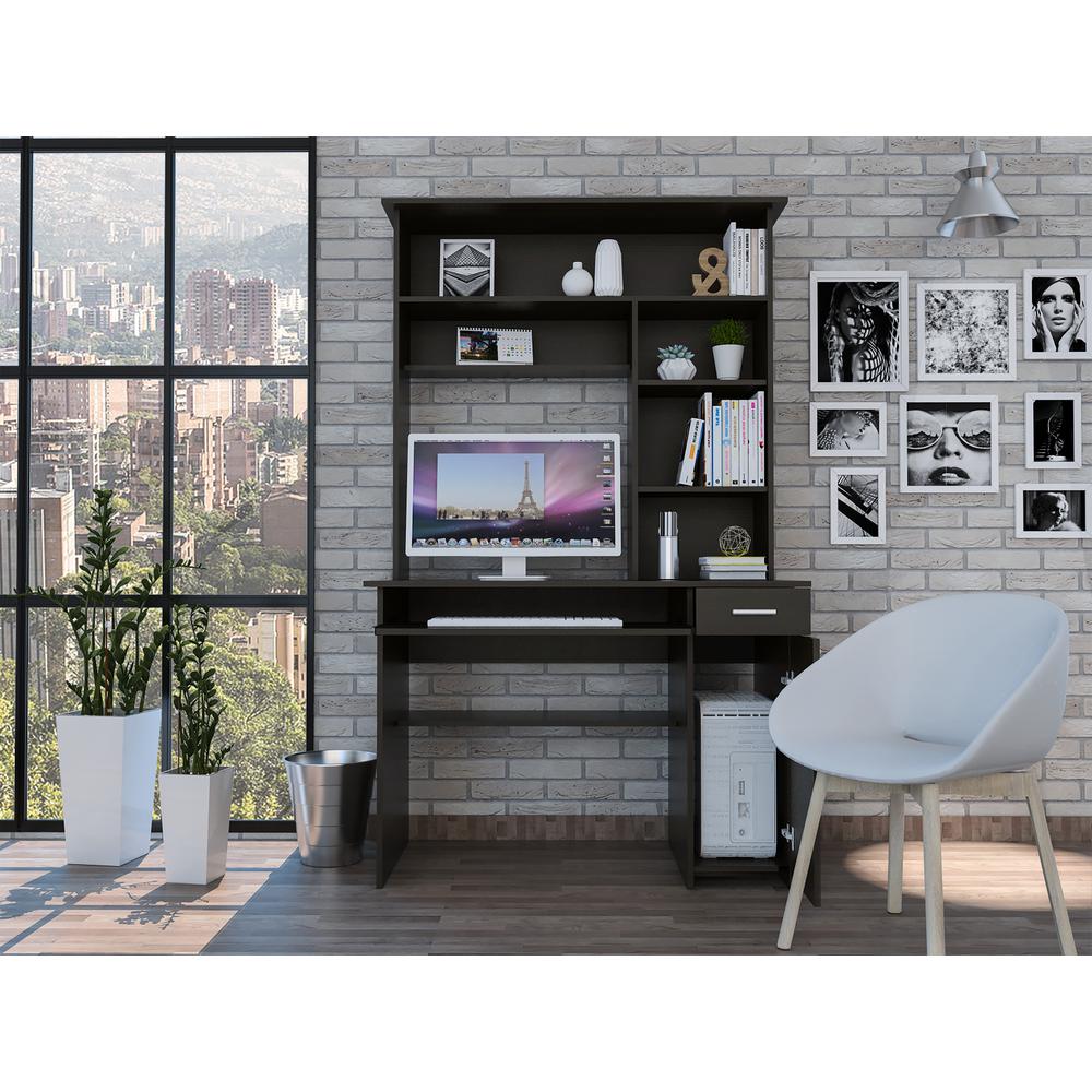 Weston 180 Two Computer Desk with Hutch. Picture 5