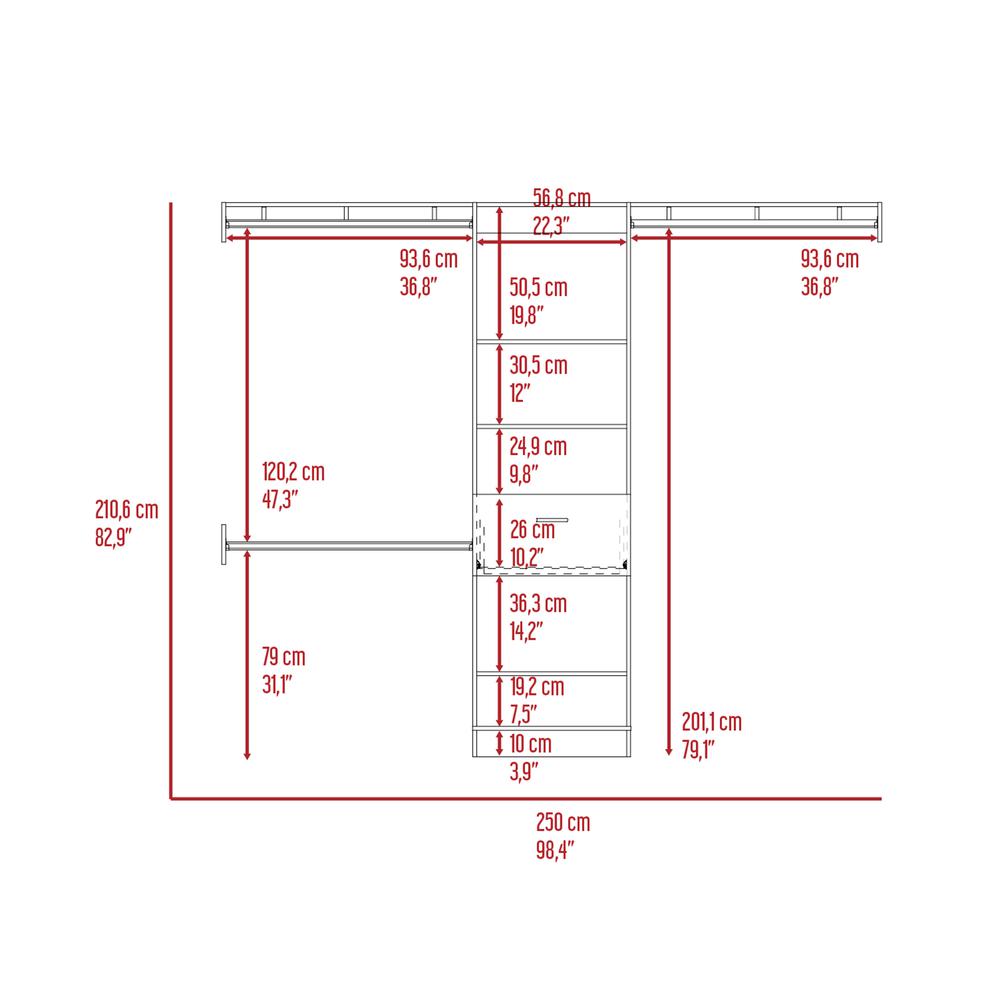 Hybrid 250 Closet System. Picture 6