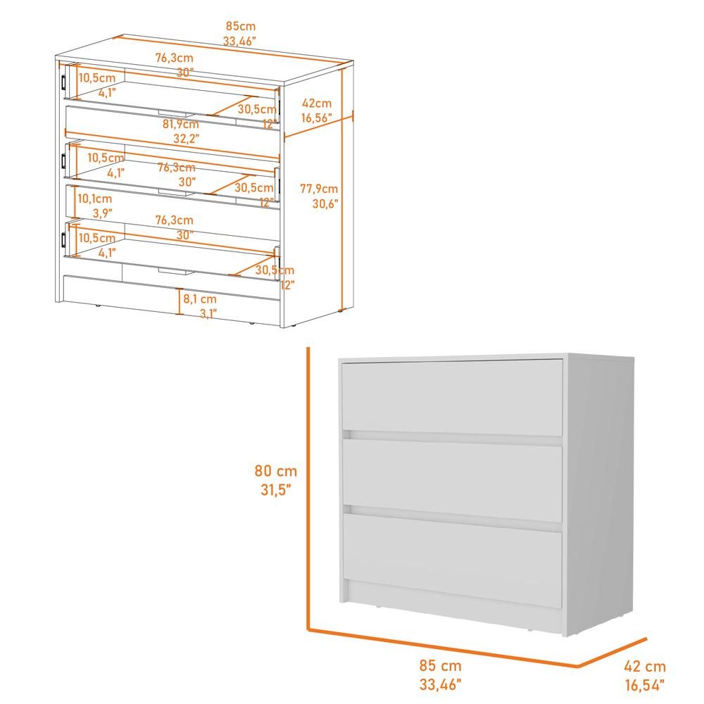 Avra 3 Drawer Dresser. Picture 3