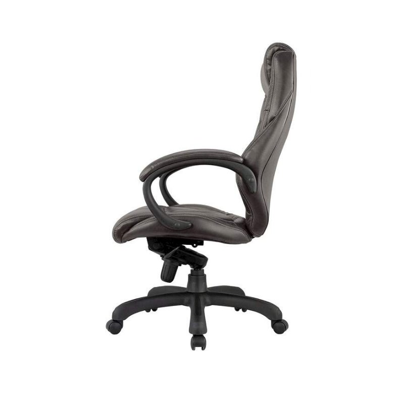 Real Leather High Back Executive Chair - Black. Picture 5