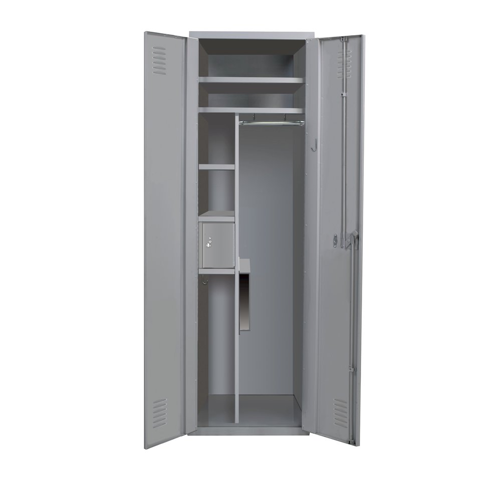 Hallowell TaskForceXP Emergency Response Locker, 24"W x 24"D x 72"H, 725 Dark Gray, Single Tier, Double Door, 1-Wide, All-Welded. Picture 1