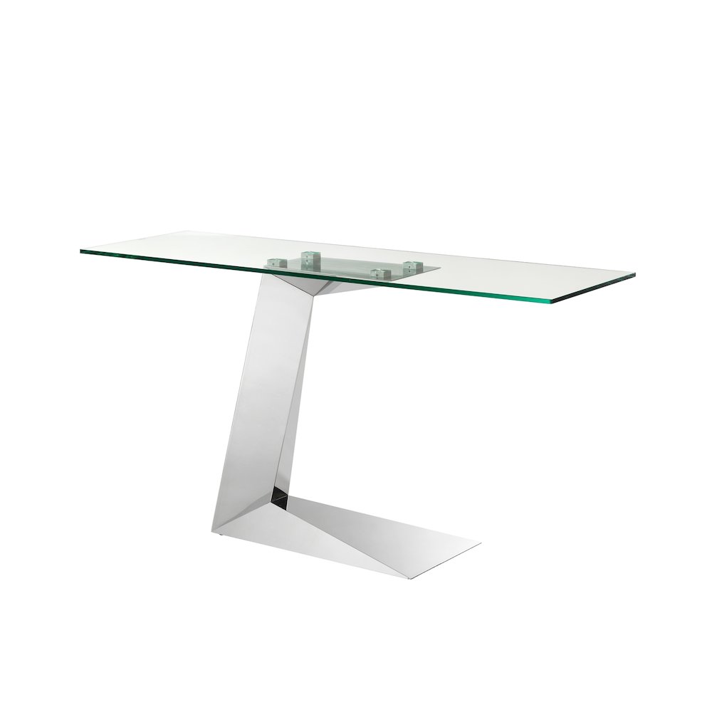 Cecilia Console Table In Stainless Glass. Picture 2