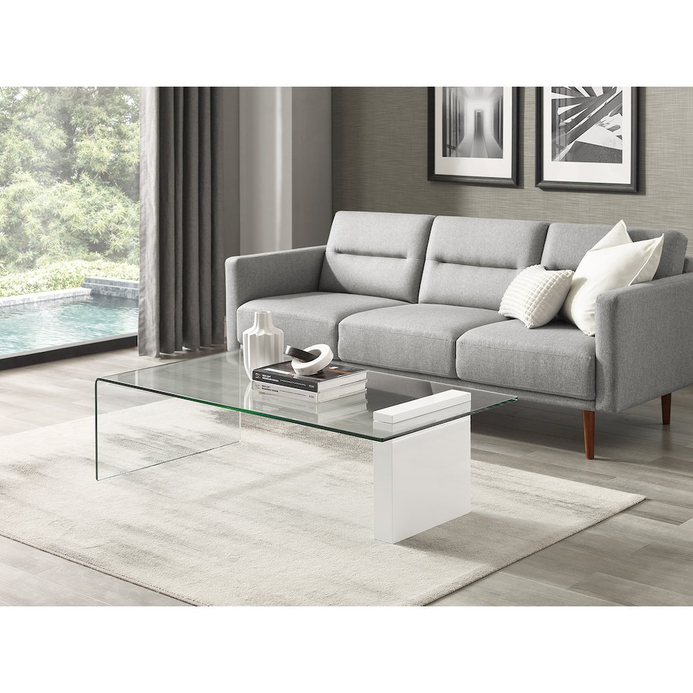 Buono Coffee Table In White High Gloss. Picture 3