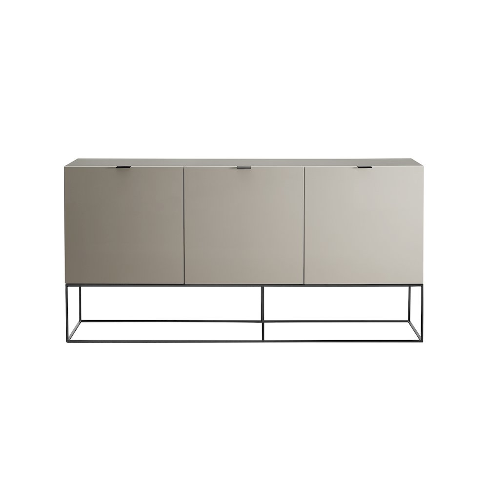 Vizzione Buffet In Taupe High Gloss With Storage. Picture 1