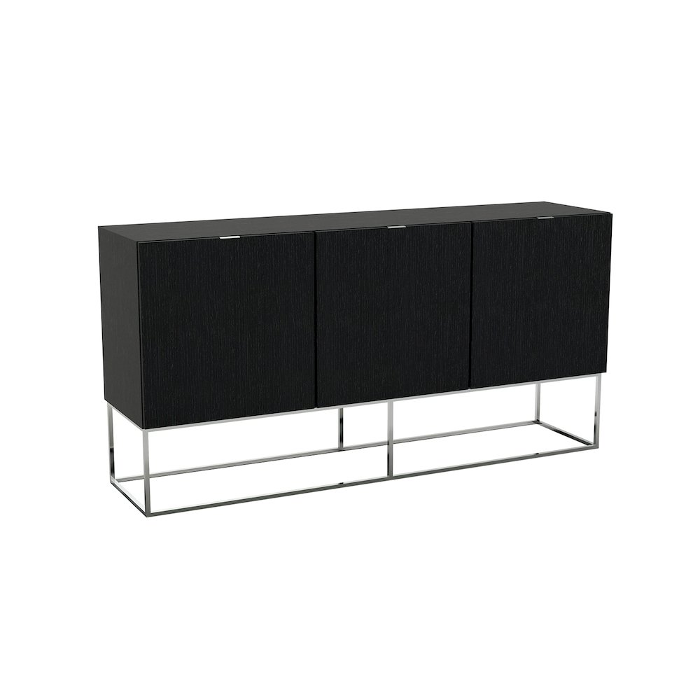 Vizzione Buffet In Gray Oak Veneer With Storage. Picture 1