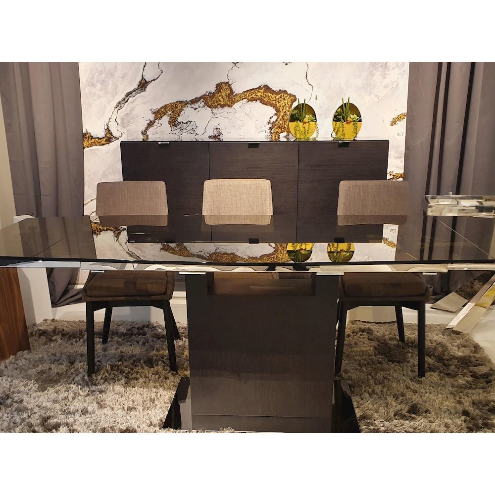 Vizzione Buffet In Gray Oak Veneer With Storage. Picture 2