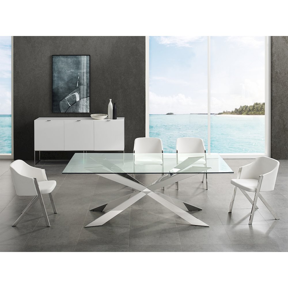 Vizzione Buffet In White High Gloss With Storage. Picture 6