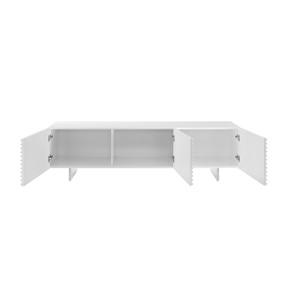Moon Entertainment Center In White High Gloss With Storage. Picture 2