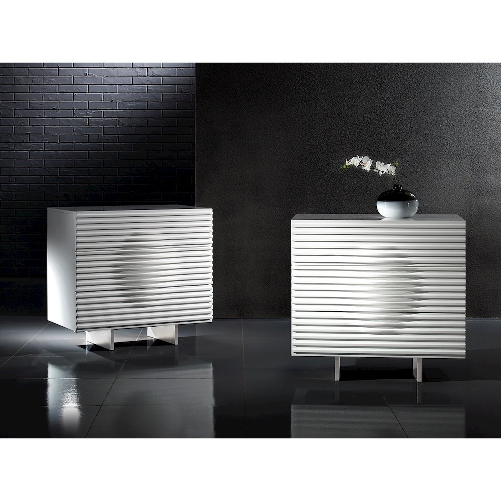 Moon Dresser In White High Gloss. Picture 4