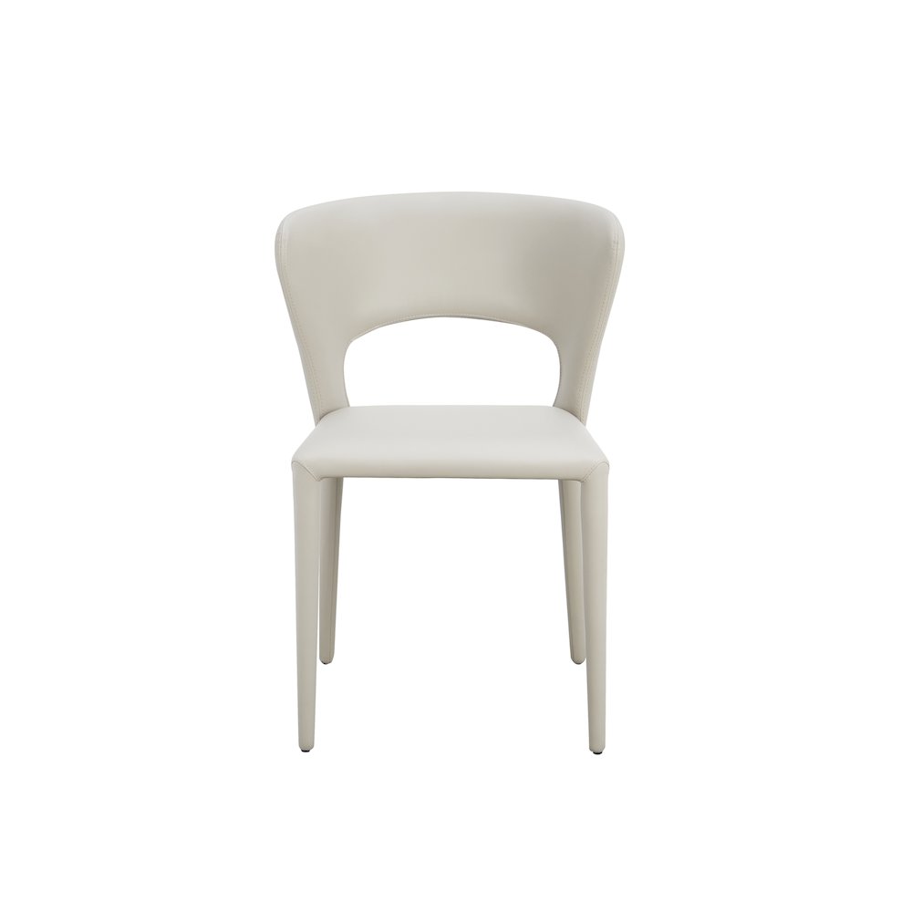 Layla Set Of 2 Dining Chair In Taupe Pu-Leather. Picture 5