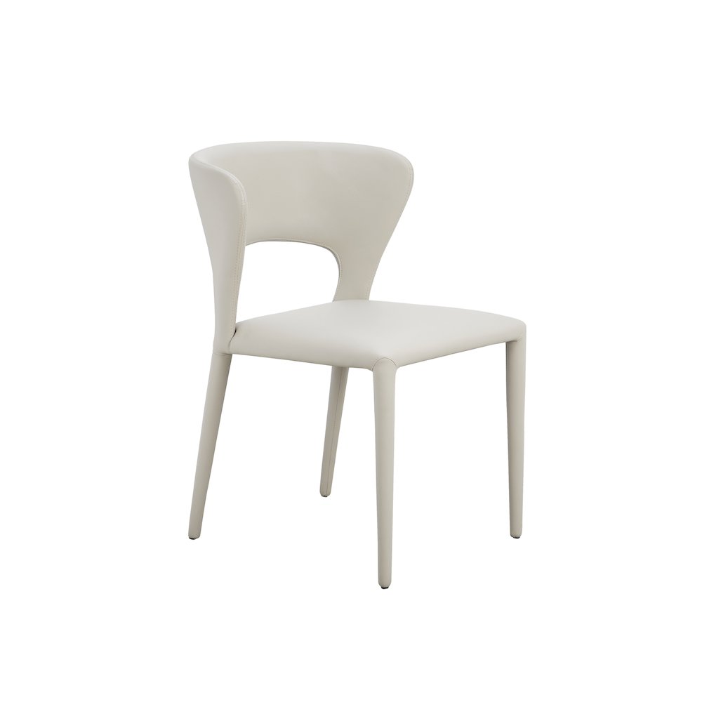 Layla Set Of 2 Dining Chair In Taupe Pu-Leather. Picture 6