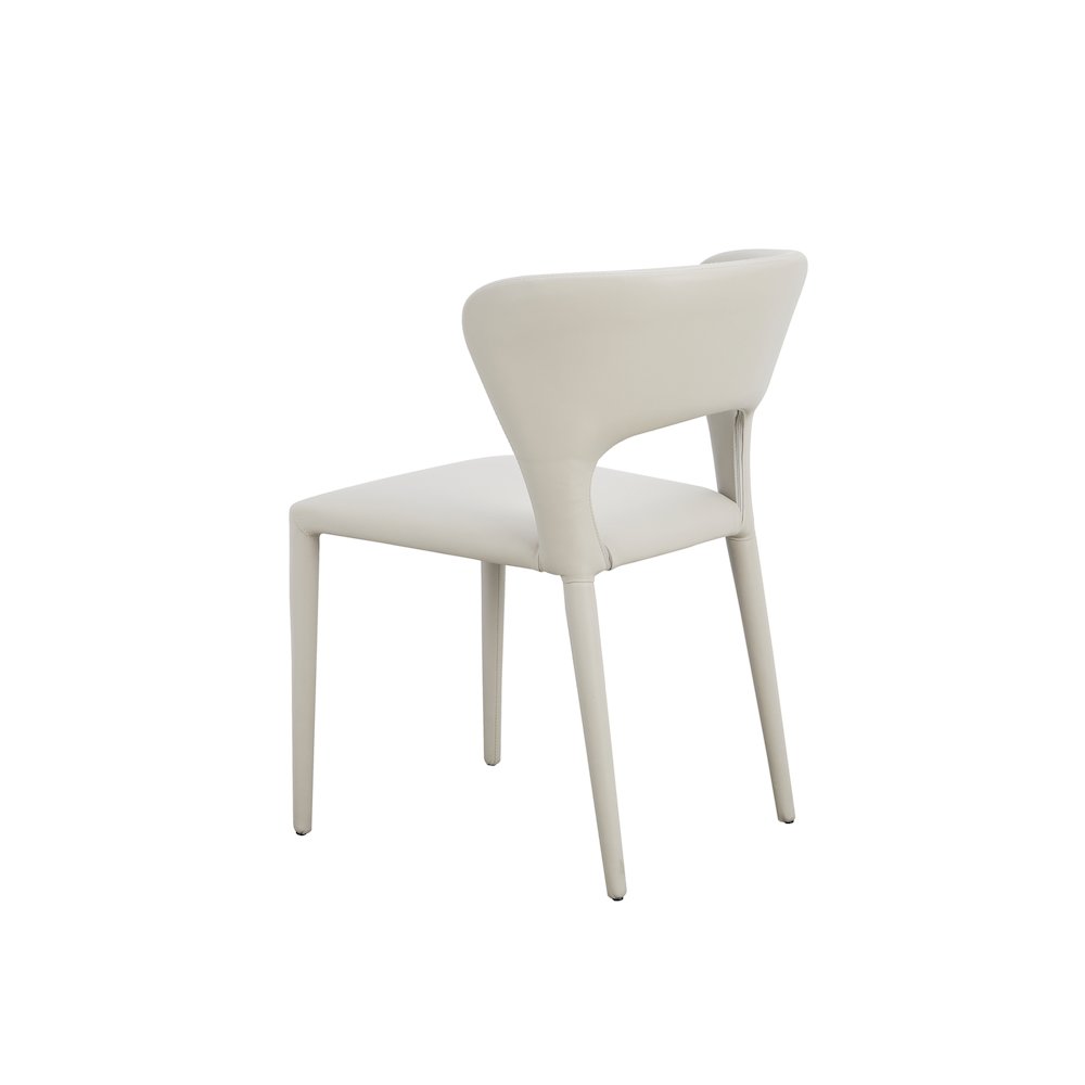 Layla Set Of 2 Dining Chair In Taupe Pu-Leather. Picture 7