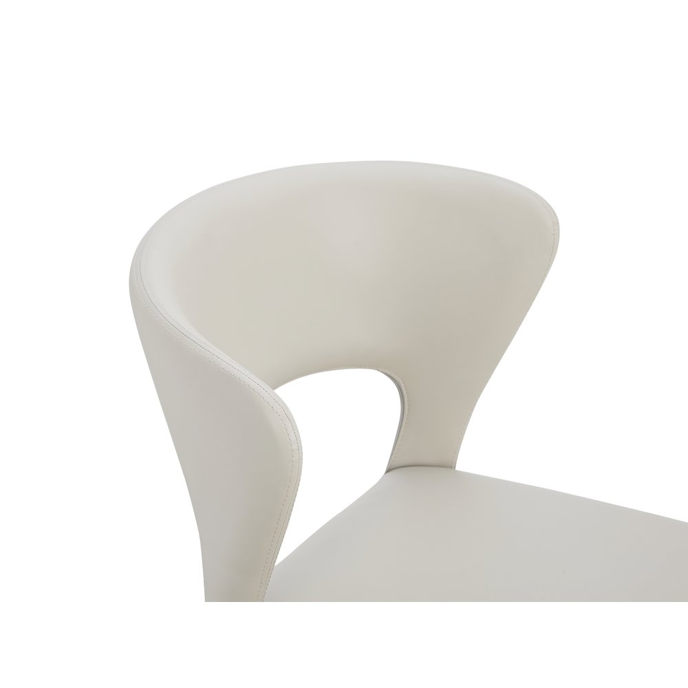 Layla Set Of 2 Dining Chair In Taupe Pu-Leather. Picture 8