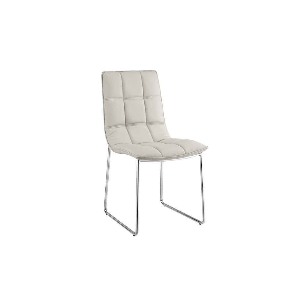 Leandro Set Of 2 Dining Chair In Taupe Pu Leather. Picture 2