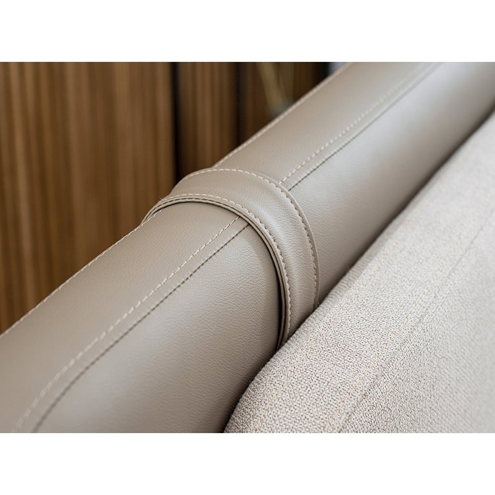 Ayla King Storage Bed In Taupe Linen Fabric. Picture 7