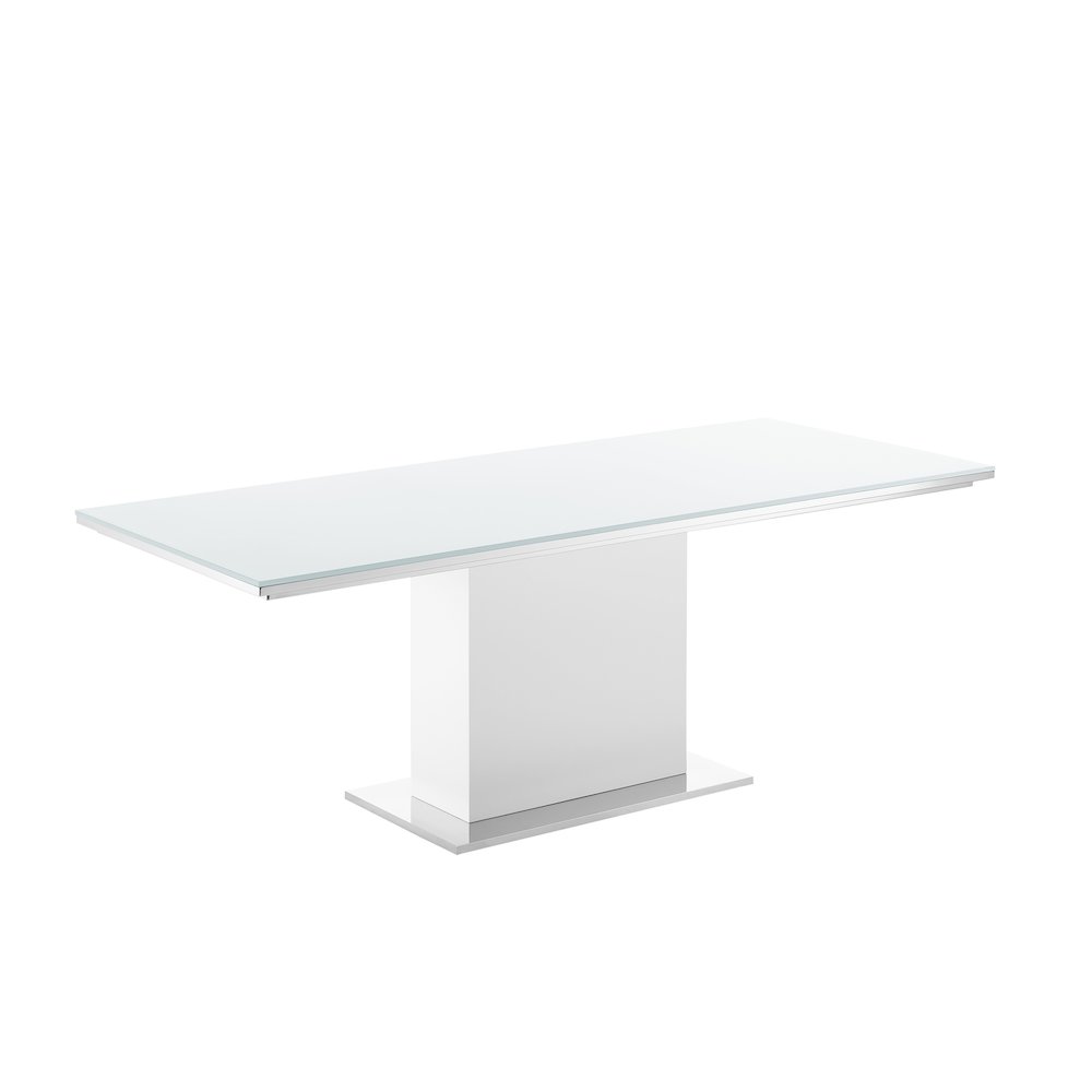 Bianca Dining Table With White Base And White Top. Picture 3