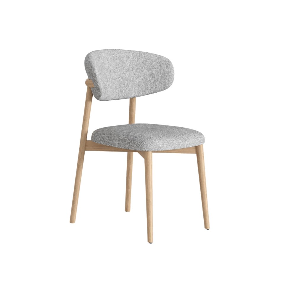 Andrea Set Of 2 Dining Chair In Beige Linen Fabric. Picture 4