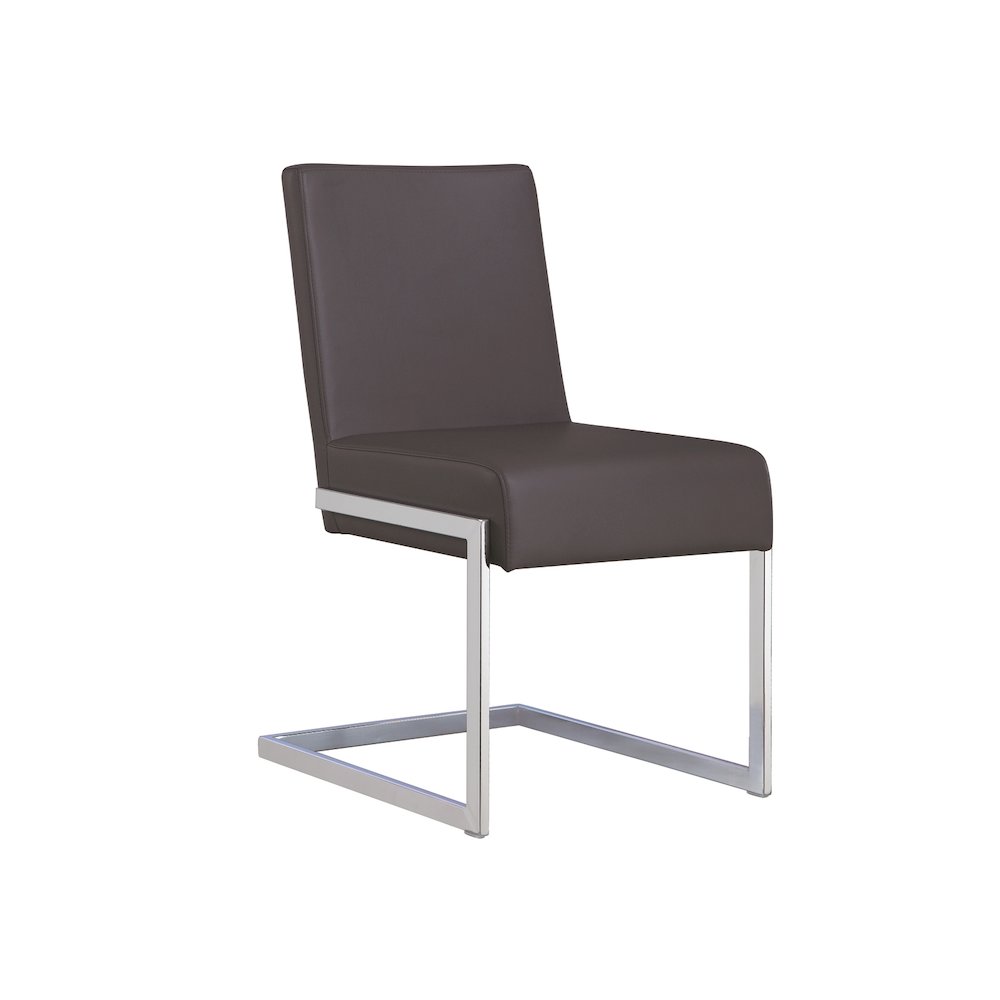 Fontana Set Of 2 Dining Chair In Gray Pu Leather. Picture 2