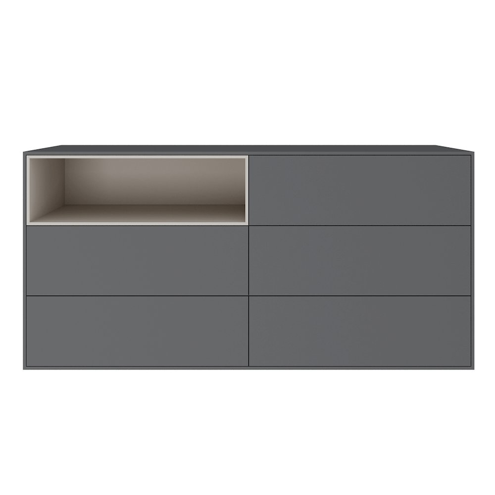 Santino Dresser In Dark Gray Matte. Picture 5