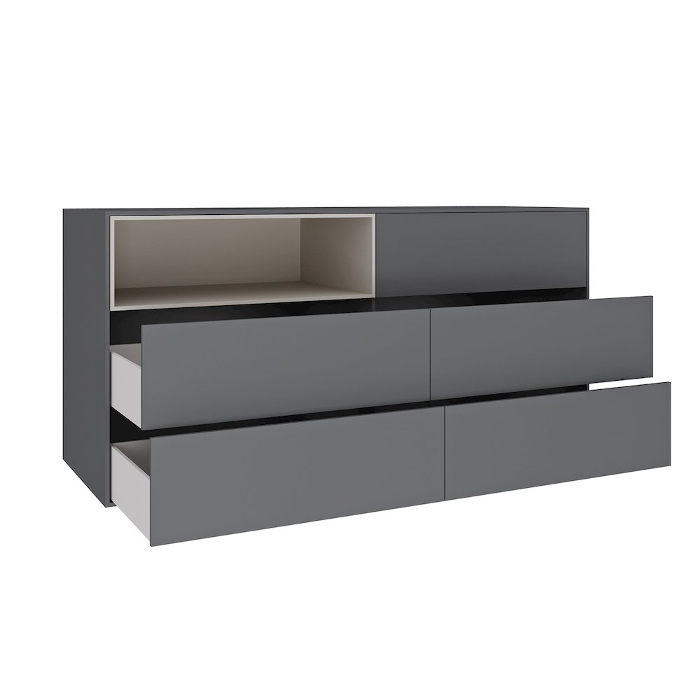 Santino Dresser In Dark Gray Matte. Picture 6