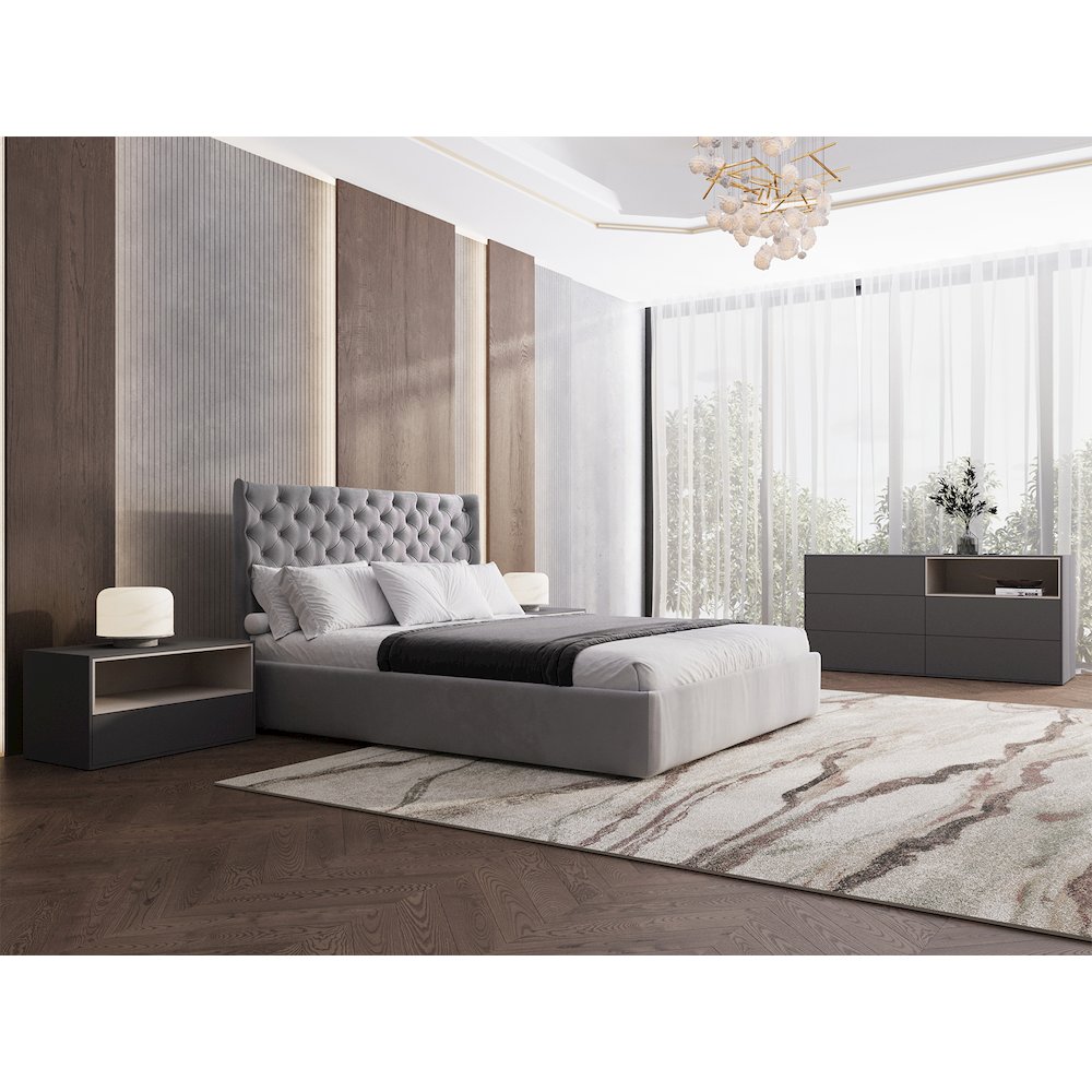 Santino Dresser In Dark Gray Matte. Picture 4