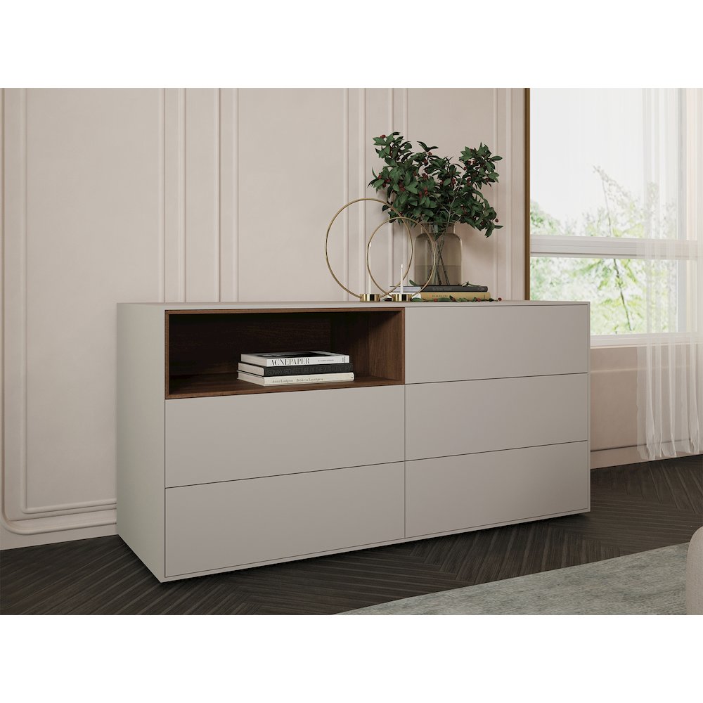 Santino Dresser In Taupe Matte. Picture 2