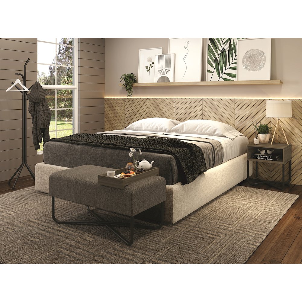 Ace Bench In Mocha. Picture 4