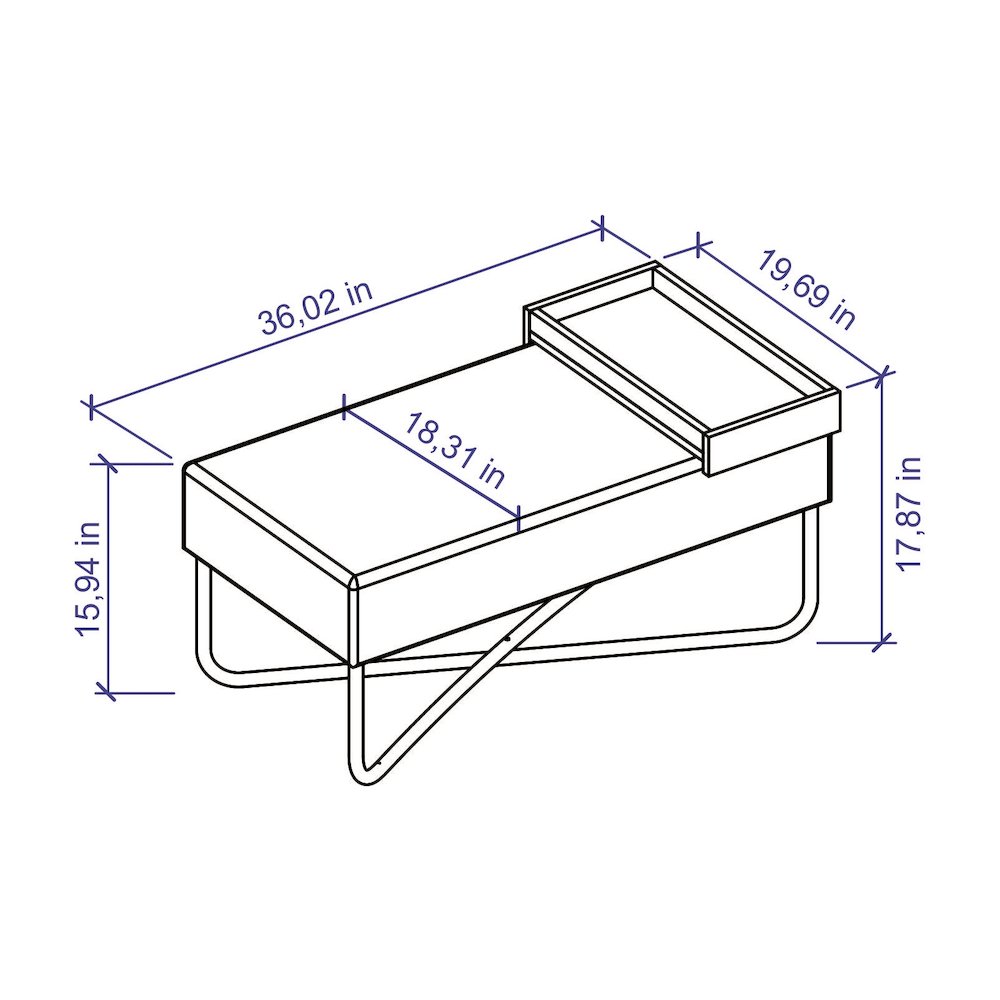 Ace Bench In Mocha. Picture 5