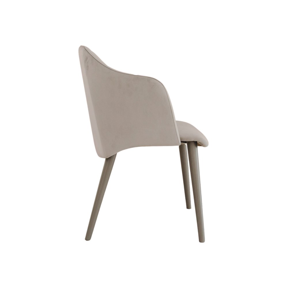 Monroe Set Of 2 Dining Chair In Gray Velvet Fabric. Picture 5