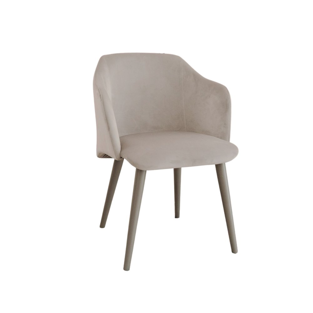 Monroe Set Of 2 Dining Chair In Gray Velvet Fabric. Picture 6
