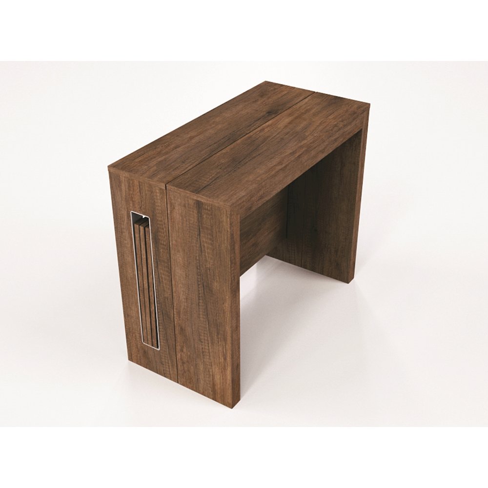 Erika Extendable Console Table In Walnut Veneer. Picture 1
