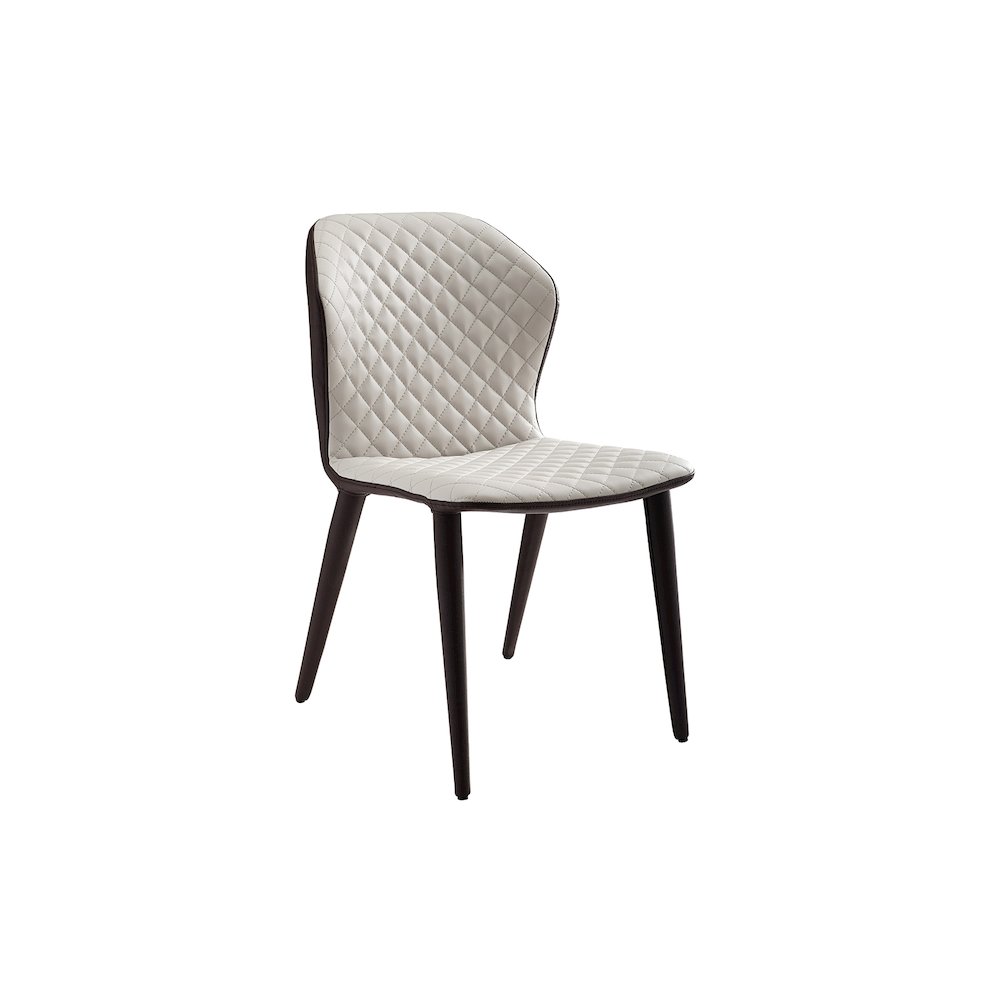 Olivia Set Of 2 Dining Chair In Beige Pu Leather. Picture 5