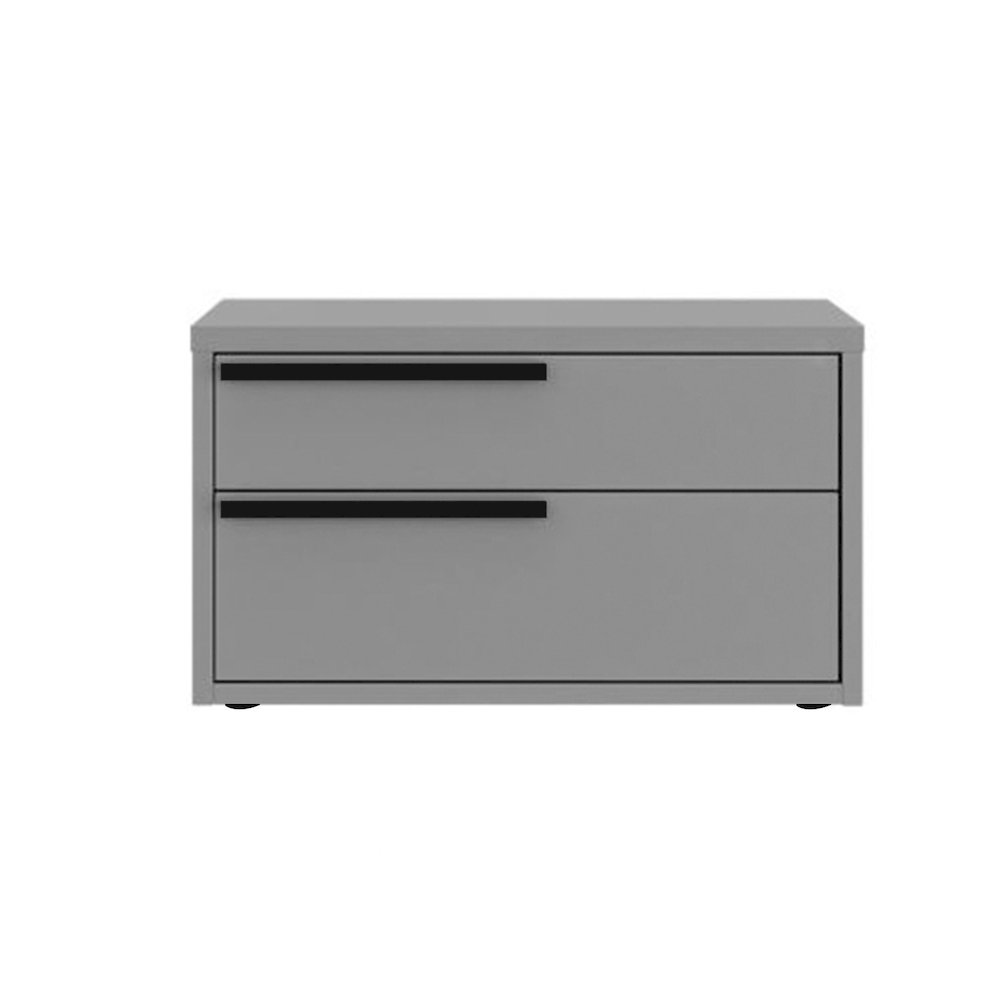 Carter Left Nightstand In Gray Matte. Picture 1