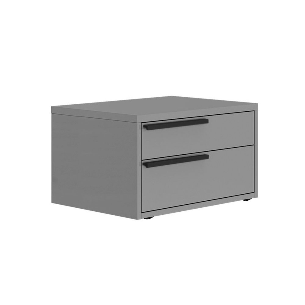 Carter Left Nightstand In Gray Matte. Picture 2