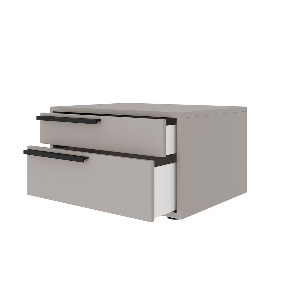Carter Left Nightstand In Taupe Matte. Picture 5