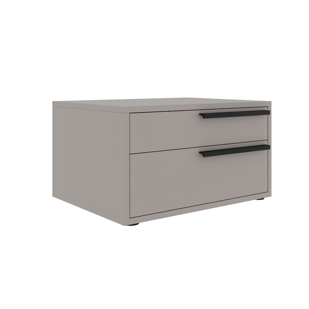 Carter Right Nightstand In Taupe Matte. Picture 2